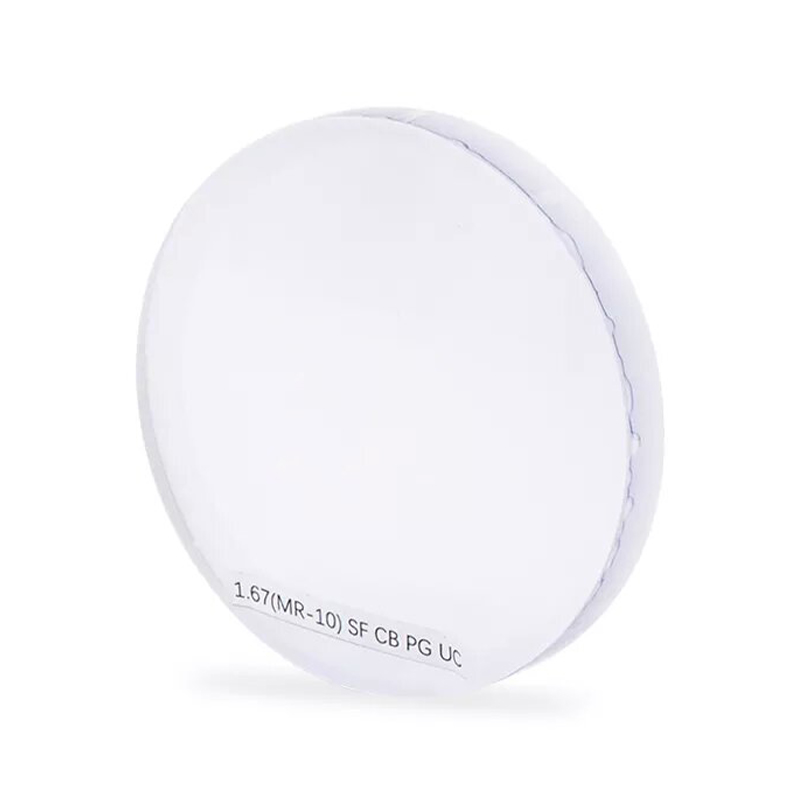 1,67 halvfärdig fotokromisk enkelseende lins