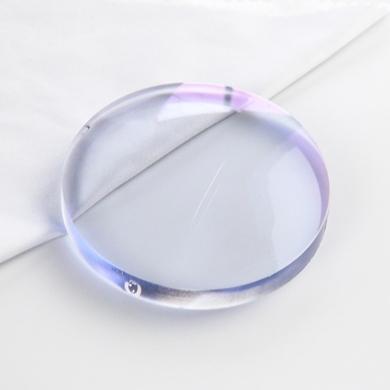 1,60 halvfärdig blå block enkelseende lins